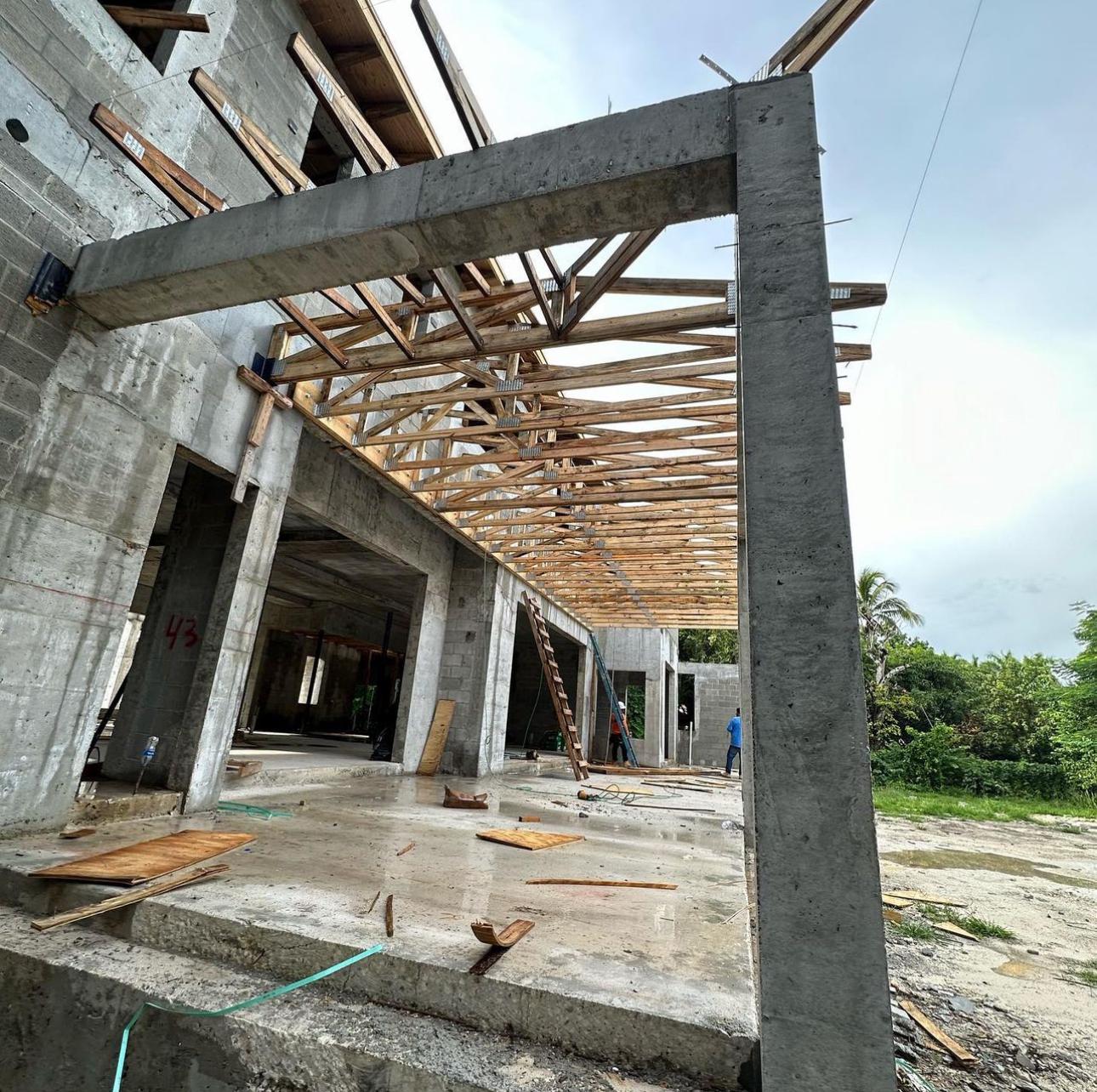 Structural concrete and roof framing